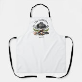 Personalisiertes Grillvater-Monogramm Schürze (Vorderseite)