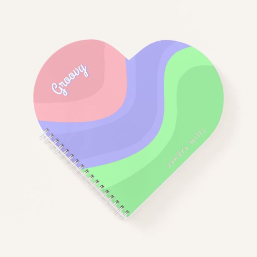 Personalisiertes Groovy Pastell Notizblock (Vorderseite)