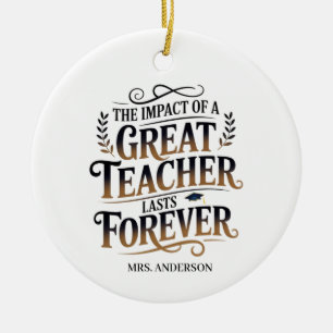 Personalisiertes großartiges Lehrer-Geschenk für i Keramik Ornament