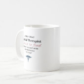 Personalisiertes großartiges Zitat für Physiothera Kaffeetasse (Vorderseite Links)