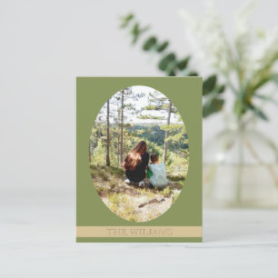 Personalisiertes großes Familienfoto in Pastellfar Feiertagspostkarte