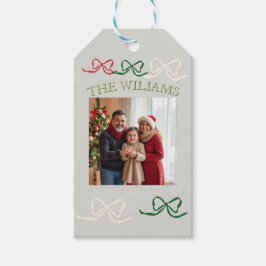 Personalisiertes großes Familienfoto in Pastellfar Geschenkanhänger