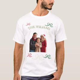Personalisiertes großes Familienfoto in Pastellfar T-Shirt