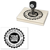 Personalisiertes großes Firmenlogo und Text Gummistempel (Stempel)