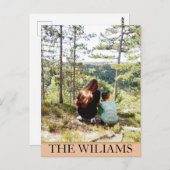 Personalisiertes, großes Foto in Pastelltönen Postkarte (Vorne/Hinten)