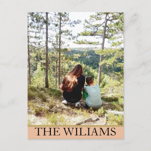 Personalisiertes, großes Foto in Pastelltönen Postkarte (Vorderseite)