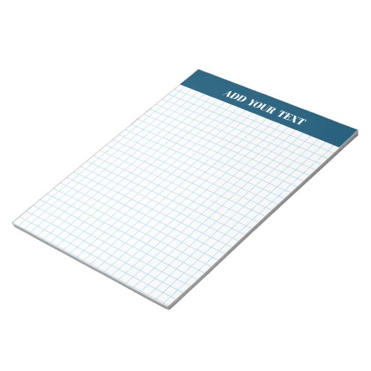 Personalisiertes großes Graph-Papier Notizblock (angewinkelt)