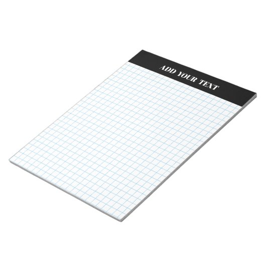 Personalisiertes großes Graph-Papier Notizblock (angewinkelt)