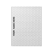 Personalisiertes großes Hexagon-Graph-Papier Notizblock (Rotiert)