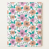 Personalisiertes großes leuchtendes Blumenmuster 2 Planer (Rückseite)