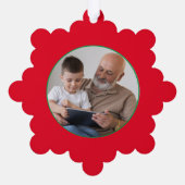 Personalisiertes Großpapier Snowflake Ornament (Rückseite)