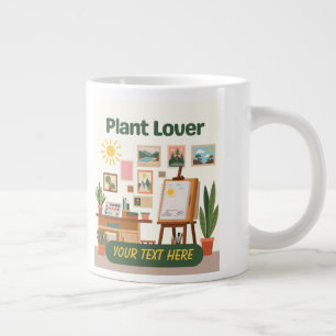 Personalisiertes Grün & Kreatives Arbeitsplatzdesi Jumbo-Tasse