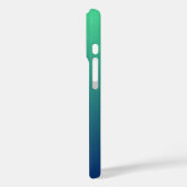 Personalisiertes Grün und blaues Ober Case-Mate iPhone Hülle (Rückseite / Links)