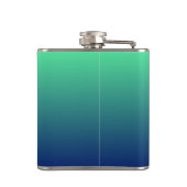 Personalisiertes Grün und blaues Ober Flachmann (Rückseite)