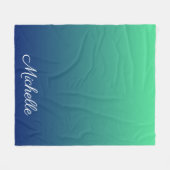 Personalisiertes Grün und blaues Ober Fleecedecke (Vorderseite (Horizontal))