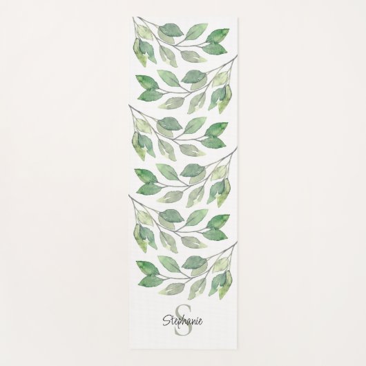 Personalisiertes Grün Yogamatte (Vorderseite)