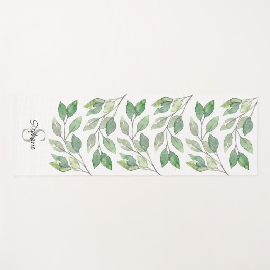 Personalisiertes Grün Yogamatte (Vorderseite (Horizontal))