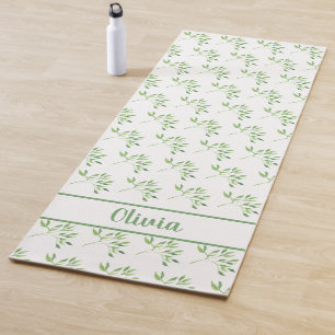 Personalisiertes Grünblattmuster Yogamatte