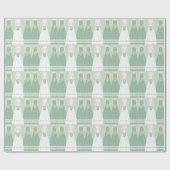 Personalisiertes Grünbuch zum Brautparty Geschenkpapier (Flach)