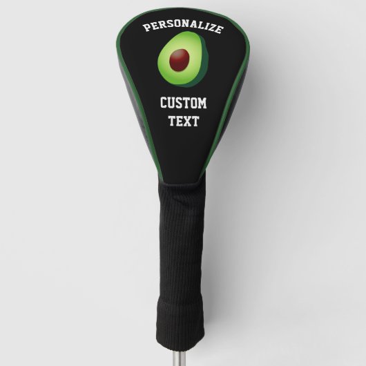 Personalisiertes Grüner Avocado-Golfkocher Golf Headcover (Vorderseite)