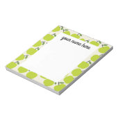Personalisiertes grünes Apple Notepad Notizblock (Rotiert)