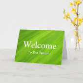 Personalisiertes Grünes Blatt Natürliches Willkomm Karte (Gelbe Blume)
