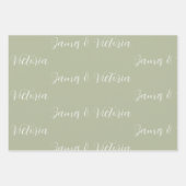 Personalisiertes grünes Eukalyptus-Hochzeit  Geschenkpapier Set (Vorderseite 3)