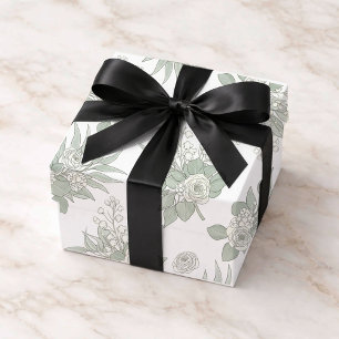 Personalisiertes grünes Eukalyptus-Hochzeit  Geschenkpapier Set