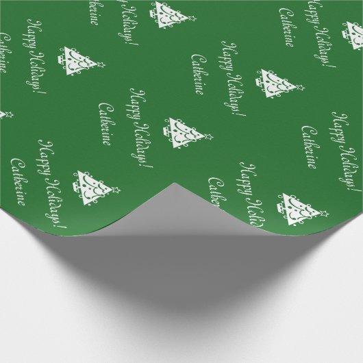 Personalisiertes grünes geschenkpapier (Ecke)