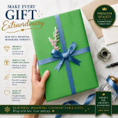Personalisiertes grünes Geschenkpapier