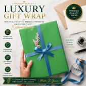 Personalisiertes grünes Geschenkpapier