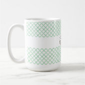 Personalisiertes Grünes Gitter Kaffeetasse (Links)