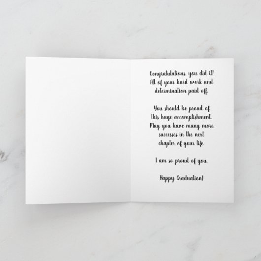 Personalisiertes grünes Happy Abschluss 2025 Absol Karte (Innenseite)