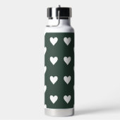 Personalisiertes grünes Herz Muster Trinkflasche (rechts)