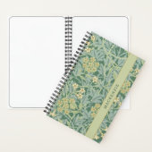 Personalisiertes grünes Jasmin-Blumenmuster Notizblock (Innen)