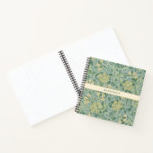 Personalisiertes grünes Jasmin-Blumenmuster Notizblock (Innenseite)