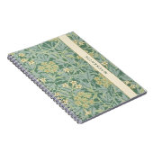 Personalisiertes grünes Jasmin-Blumenmuster Notizblock (Rechte Seite)