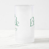 Personalisiertes grünes Kleeblatt Bride Beer Stein Mattglas Bierglas (Mittel)
