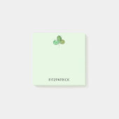 Personalisiertes Grünes Kleeblatt Irisches Erbe Post-it Klebezettel (Vorderseite)