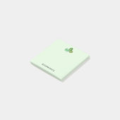 Personalisiertes Grünes Kleeblatt Irisches Erbe Post-it Klebezettel (angewinkelt)