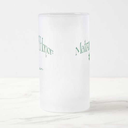 Personalisiertes grünes Kleeblatt MOH Beer Stein Mattglas Bierglas (Mittel)