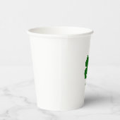 Personalisiertes Grünes Kleeblatt Pappbecher (Rechts)