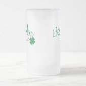 Personalisiertes grünes Kleeblatt-Trauzeuge-Bier Mattglas Bierglas (Mittel)