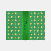Personalisiertes grünes Latex-Muster Fleecedecke (Vorderseite (Horizontal))