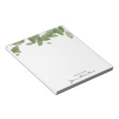 Personalisiertes grünes Leaf Notepad Notizblock (angewinkelt)