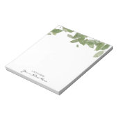 Personalisiertes grünes Leaf Notepad Notizblock (Rotiert)