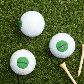 Personalisiertes grünes Monogramm-Initial-Design Golfball (Insitu Gras)