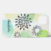 Personalisiertes grünes Muster Case-Mate iPhone Hülle (Rückseite (Horizontal))