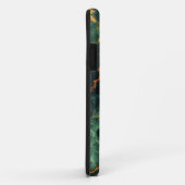 Personalisiertes Grünes und goldenes Waldmarmor Case-Mate iPhone Hülle (Hinten/Rechts)