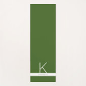 Personalisiertes Grünes Weiß Modernes Einfaches Yogamatte (Vorderseite)